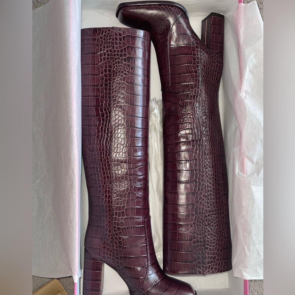 Paris Texas Croc Embossed Boots
